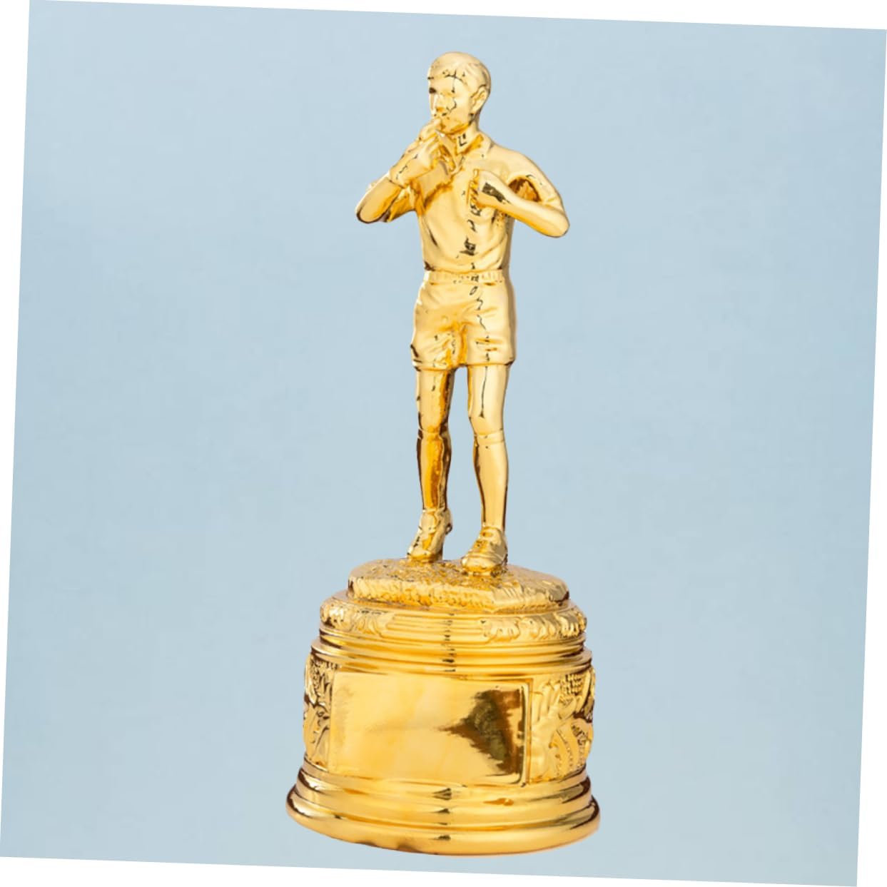 KICHOUSE 1pc Trophy Cup Award for Boys and Girls Resin Football Referee Trophy for School Competitions and Company Events Golden Finish