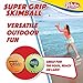 Wahu Super Grip 100% Waterproof Skimball Set, Pack of 2 Water Skipping Balls for Pool and Beach, Skips Over 150' on Water, Green/Orange