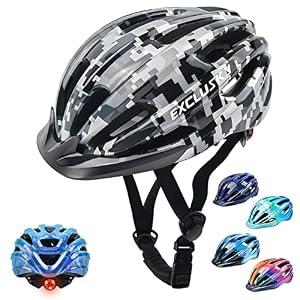 Exclusky Pixel Kinder Fahrradhelm mit Visier
