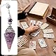Ptwola Amethyst Pendel Heilender Kristallpendel Edelsteine Sechseckiges Kegel Anhänger Klarer Harz Pendel Ornamente Für Wahrsagen Hexerei Zeremonie Reiki Witchcraft Meditation
