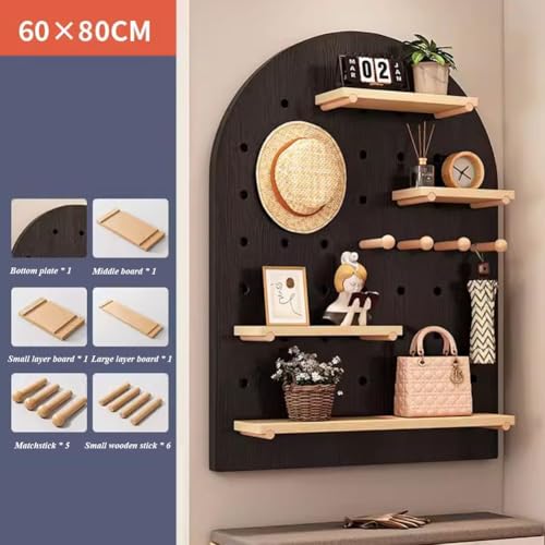 Genérico Estante de Pared para Herramientas, Panel Perforado para Garaje, Almacenamiento de Brocas, Juego de Llaves, Soportes, Paneles Perforados, Panel Perforado de Madera, Tablero Perforado para or