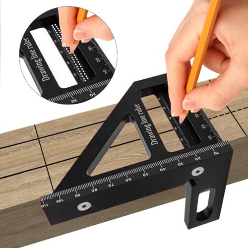 Escuadra profesional de aleación aluminio para carpintería miniatura 7