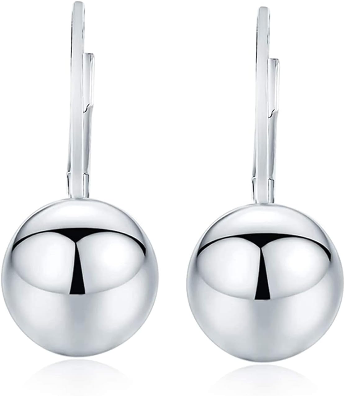 Charmsy 925 Sterling Silver Ball Beaded Earrings Bundle | Set of 2 Pair Classic Antique Ball Earrings Combo for Women Teens