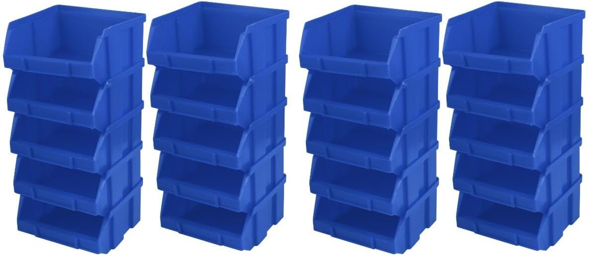 iplusmile 20Bin Wall Mount Parts Storage Bins Rack Garage Hardware