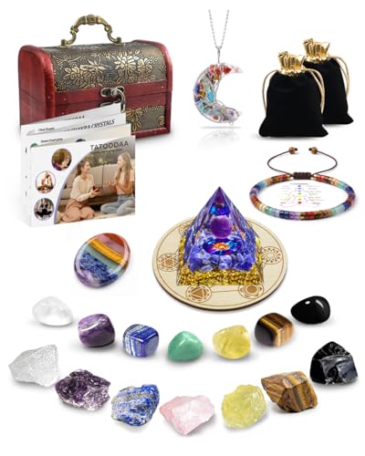 Crystals and Healing Stones Set - Chakra Crystals Gift for Women...