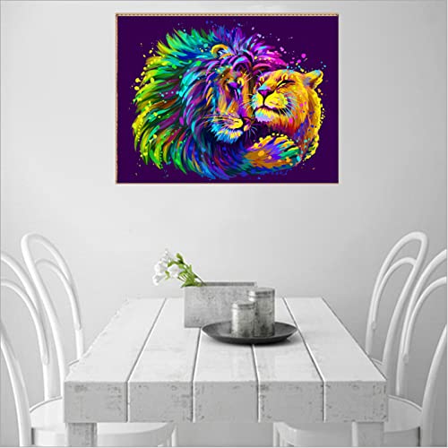 VVBAOZI DIY Pittura Diamante 5D Leone Diamond