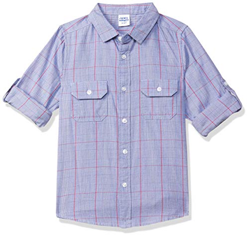 Image of Amazon Brand - Jam & Honey Boys 100% Cotton Printed Regular Fit Long Sleeve Shirt