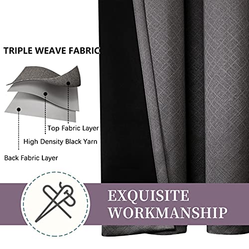 Krismile Total Blackout Curtains with Eyelet-Thermal Insulated Soundproof & Noise Reducing - Image 4