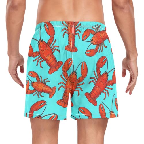Bañador de secado rápido para hombre con estampado de langosta roja 2