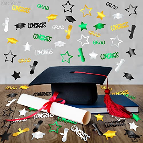 Image of Graduation Decorations 2026 | Congrats Grad Confetti 2026 - Pack Of 1000 | Green and Gold Confetti | Graduation Table Decorations | Graduation Confetti 2026 | Graduation Confetti for Table, Katchon