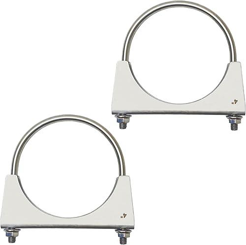 Miniatura 10 de Pernos en U de 2 Pulgadas de Ancho, Abrazadera de Escape de Acero Inoxidable 304 de Alta Resistencia, Abrazadera en U para Silenciador, Pernos en U