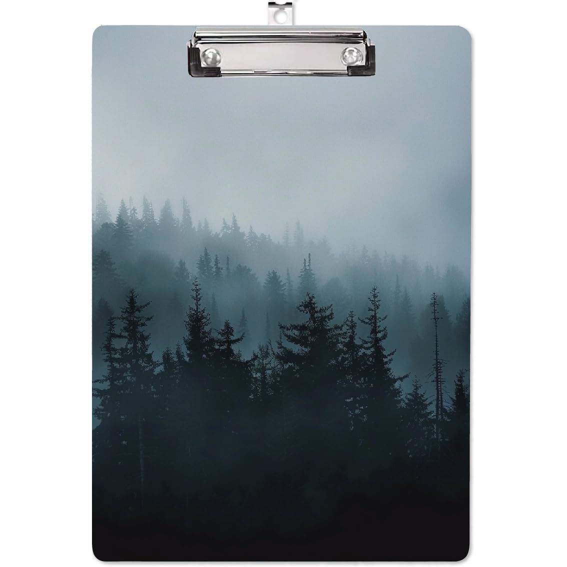 CRASPIRE Cute Forest Tree Acrylic Clipboard Standard A4 Letter Size 8.6x12 Inch Writing Boards Clip with Double-sided Print Fashion Writing Instruments Decorative Clipboards for Office School Nurse