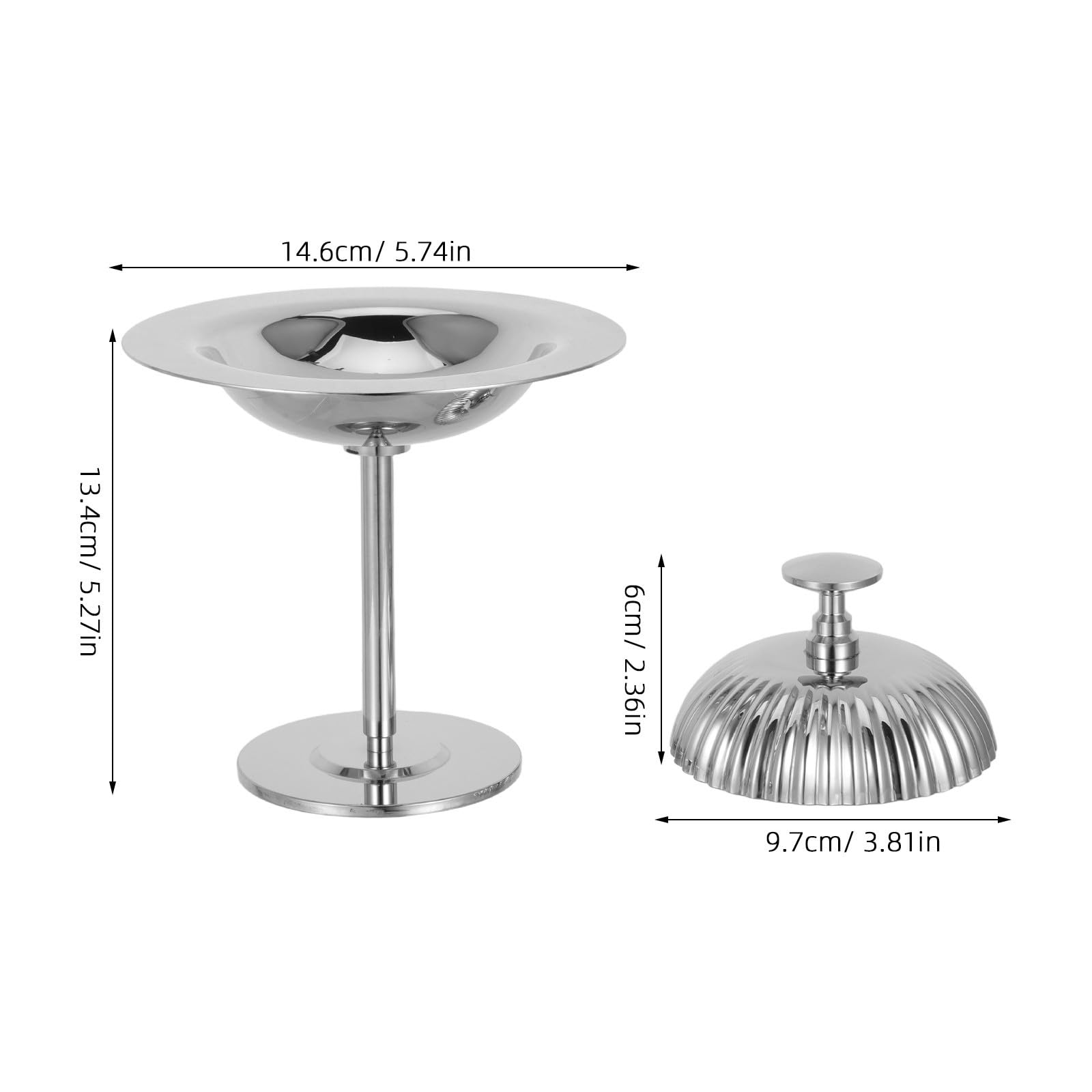 Tazón de Postre de Acero Inoxidable Base Elegante y Reutilizable para Fiesta Verano, Adecuado para Servir Helados y Postres en Celebraciones
