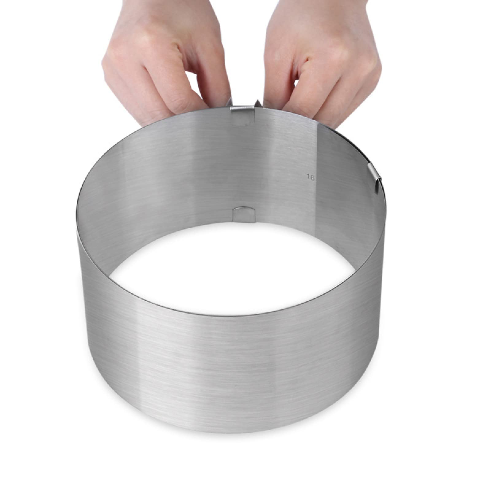 Tortenring, rund, verstellbar, Mousse-Ring, Dessert-Backform, Mousse, umlaufende Kante, Kuchenhalsband, Rolle, 9-teiliges Set, 9 Stück B