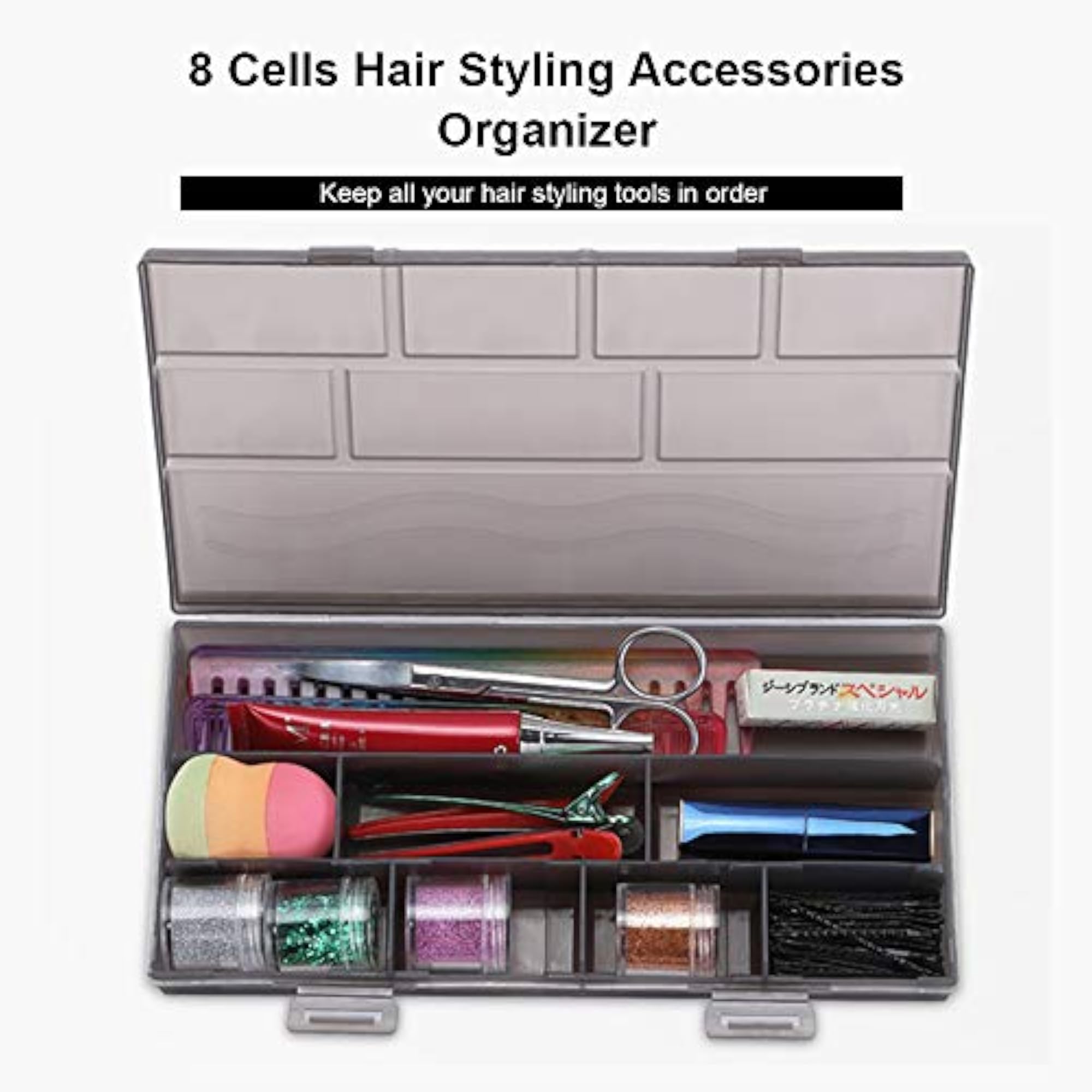 Hair Styling Accessories Organizer Storage Box for Pins & Tools