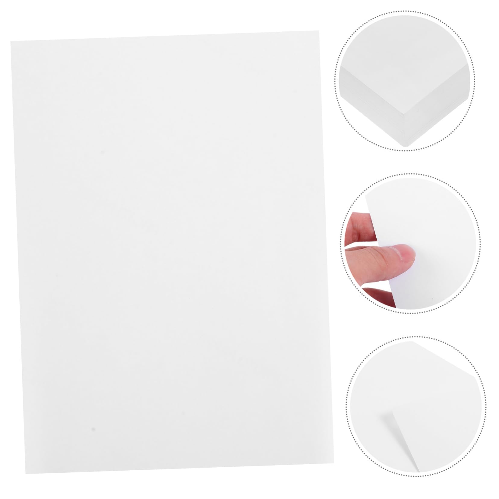 MAGICLULU Carta Fotografica Autoadesiva Bianca Formato 100 Fogli Alta Brillantezza per Stampanti Fotografiche e Uso Quotidiano in Album Fotografici