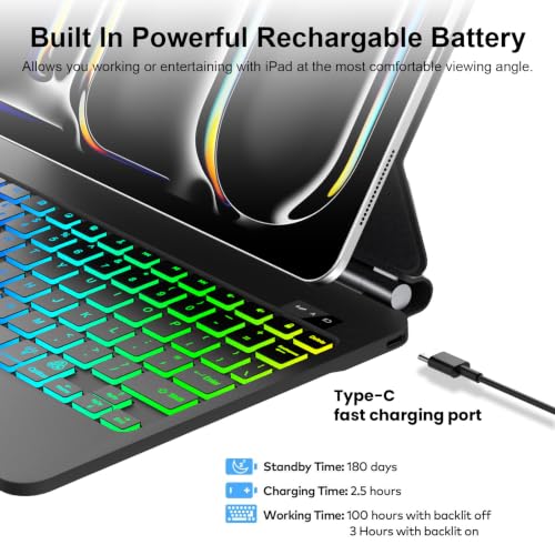 Image of FOGARI Keyboard Case for iPad Pro11 M4 2024 11 inch,Black