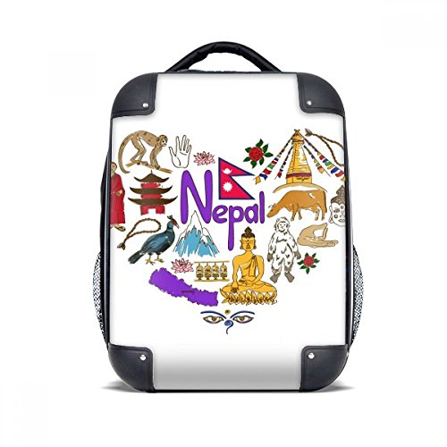 Sac à dos 15" Népal Love Heart rigide, une idée cadeau originale pour enfant