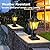 DARIISI Solar Post Light Fixtures 2 Pack, Motion Sensor Solar Lamp Post Lights with Pier Mount Base, Outdoor Waterproof Post Lantern, Black Outdoor Solar Lights for Yard Garden Pathway