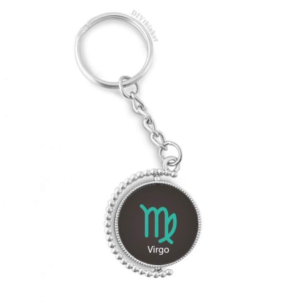 Porte-clés Vierge constellation zodiaque août septembre multicolore rotatif