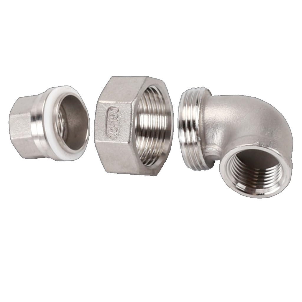 1 Szt. 1/4" 1/2" 3/4" 1" 2" Gwint Żeński Do Żeńskiego 90 Stopni Kolanko SS304 Złącze Na Żywo Złącze Rurowe Do Rury(1-1/4")