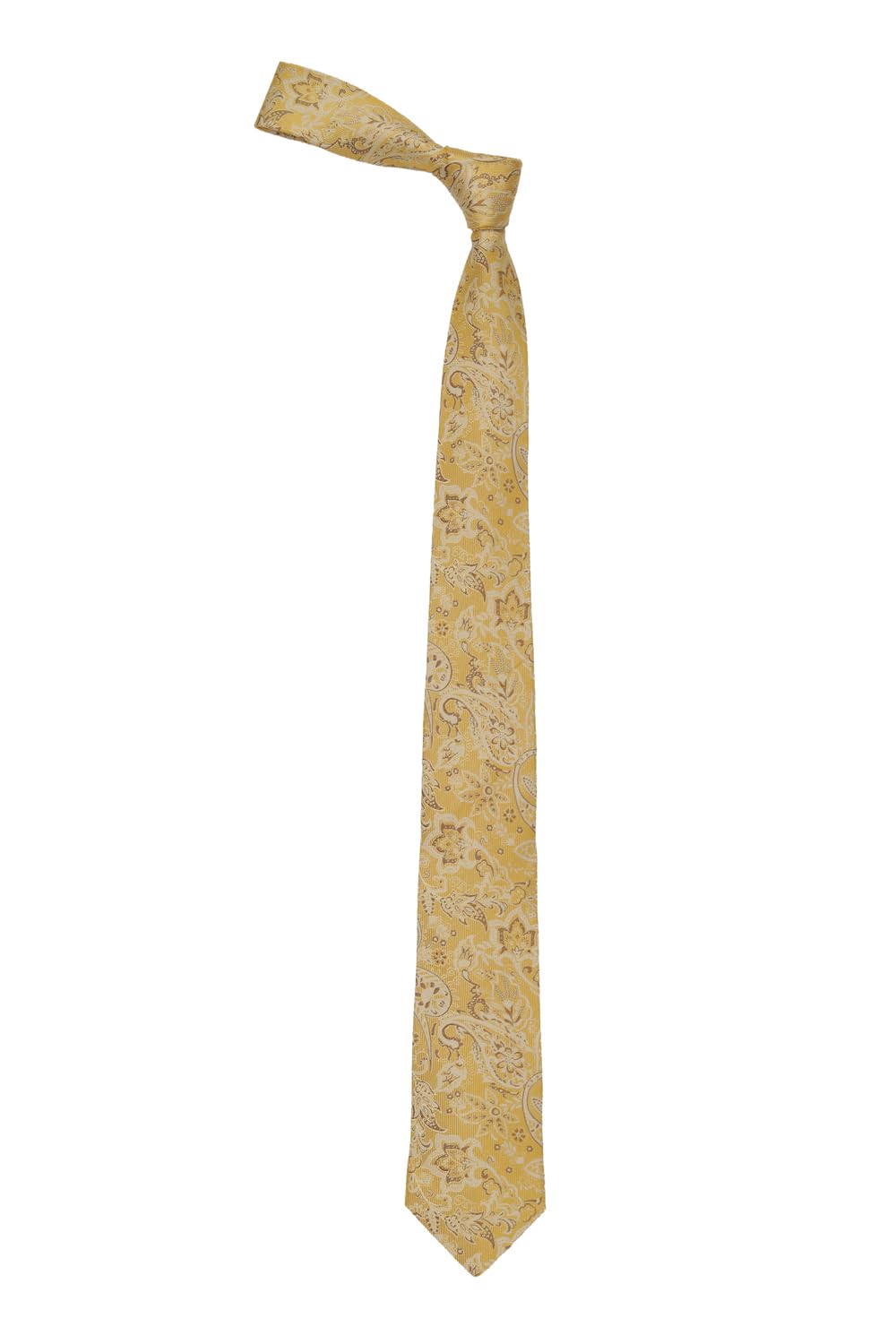 peter england Men Yellow Embroidered Tie-picture-13
