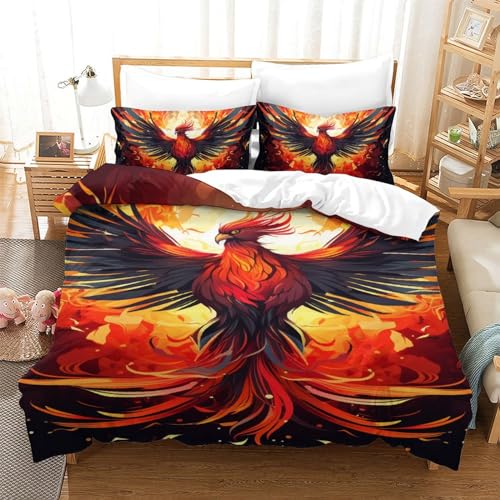 Parure de lit Le Phoenix microfibre de qualité supérieure impression 3D - 2