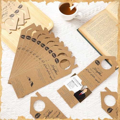 100 Pcs Open House Signs Kits, Kraft Color, Door Hanger - Image 3