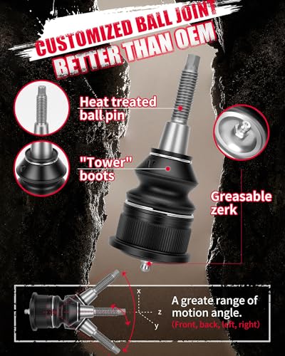 Image of KSP Upper Control Arms for 2-4 inch Lift fit 19-25 Silverado Sierra 1500,Forged Aluminum UCA with OE Style Rubber Bushing fit for Chevy GMC New Model,Aftermarket Control Arm With 3pcs Greasable ball Joint