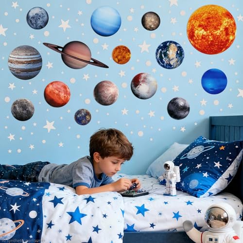 Vinilos Decorativos Sistema Solar con Brillo Nocturno 780 Pzas miniatura 6