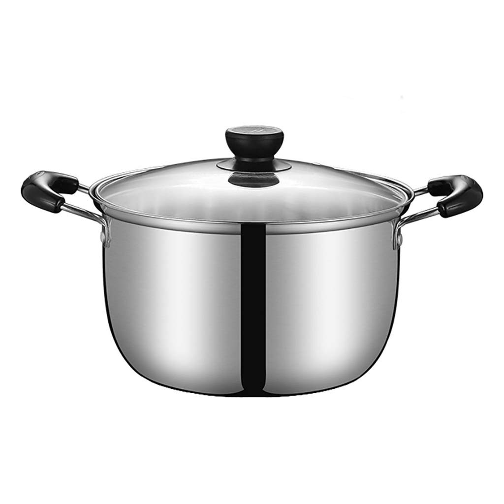 MYUYEE Stainless Steel Stockpot,Stockpot,304 Stainless Steel Soup Pot,Evenly Heated,Thicken The Bottom Of The Pot,Suitable For All Stove Tops,20Cm (Onecolor-24Cm*15Cm)