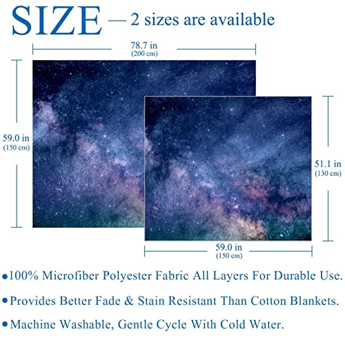 Couverture douce Sky Universe en microfibre polaire pour lit et canapé