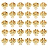 SANJAOYEE ピンバッジ 留め具 社章 ピンバッチ 直径11mm ゴールデン バタフライ型クラッチ 50個セット