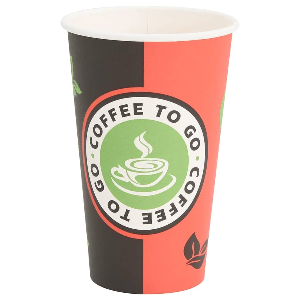 Bicchieri di carta con coperchio, 1000 pezzi, 400 ml, usa e getta, per caffè da asporto e bevande fredde, con protezione antigoccia, ideali per feste, ufficio, catering e gastronomia, in