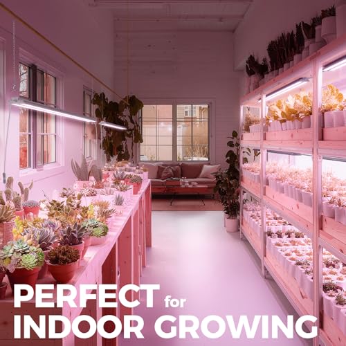 Image of Barrina TX72 4FT Grow Lights for Seed Starting, 72W(500W Equivalent), High PPFD, Full Spectrum, Linkable, Hanging Light Fixture, Grow Lights for Indoor Plants, Vegetables with On /Off Switch, 1 Pack