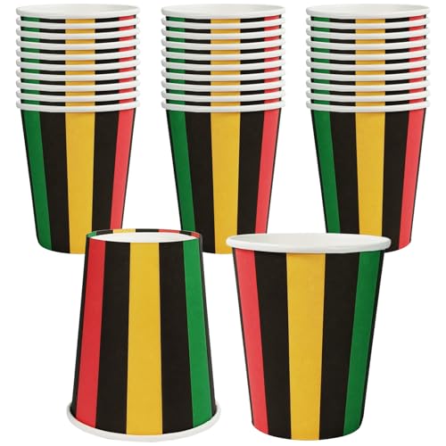 EaciTown Juneteenth Day Cups Black History Month Party Cups Disposable Beverage Paper Cups for 1865 Black Freedom Day Juneteenth Decorations (30)