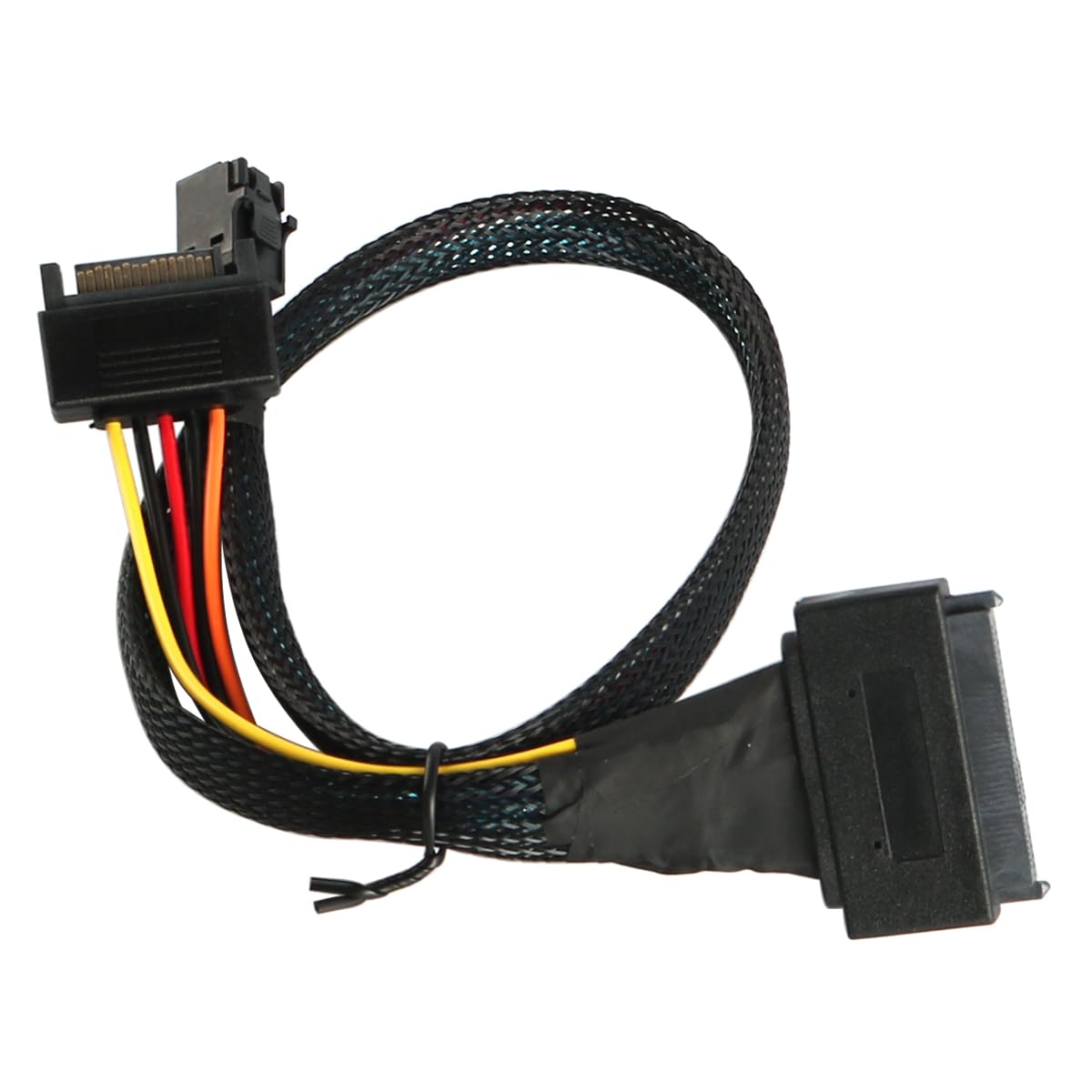 Wewnętrzny serwer NVMe SSD Kabel Mini SAS HD SFF-8643 do SAS 8639 12 Gb/s z 15-pinowym zasilaniem SATA (kabel 50 cm)