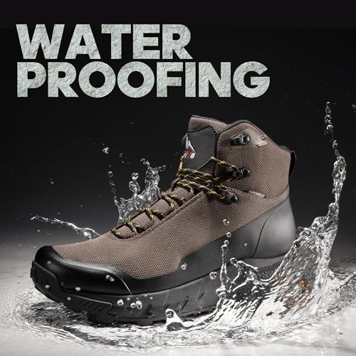 Image of NORTIV 8 Men's Mid Waterproof Hiking Outdoor Lightweight Breathable Trekking Camping Mountaineering HydroTrek Shoes