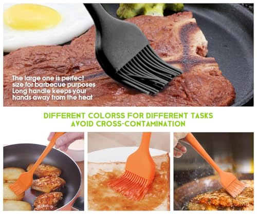 Image of ADD2CART Silicone Basting Brush, Heat-Resistant Food Grade, One-Piece Construction (basting Brush Pack of 2)
