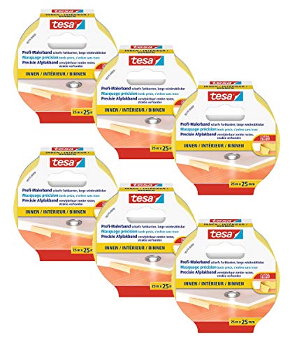 TESA Malerband INNEN (6 Rollen - 25m x 25mm)