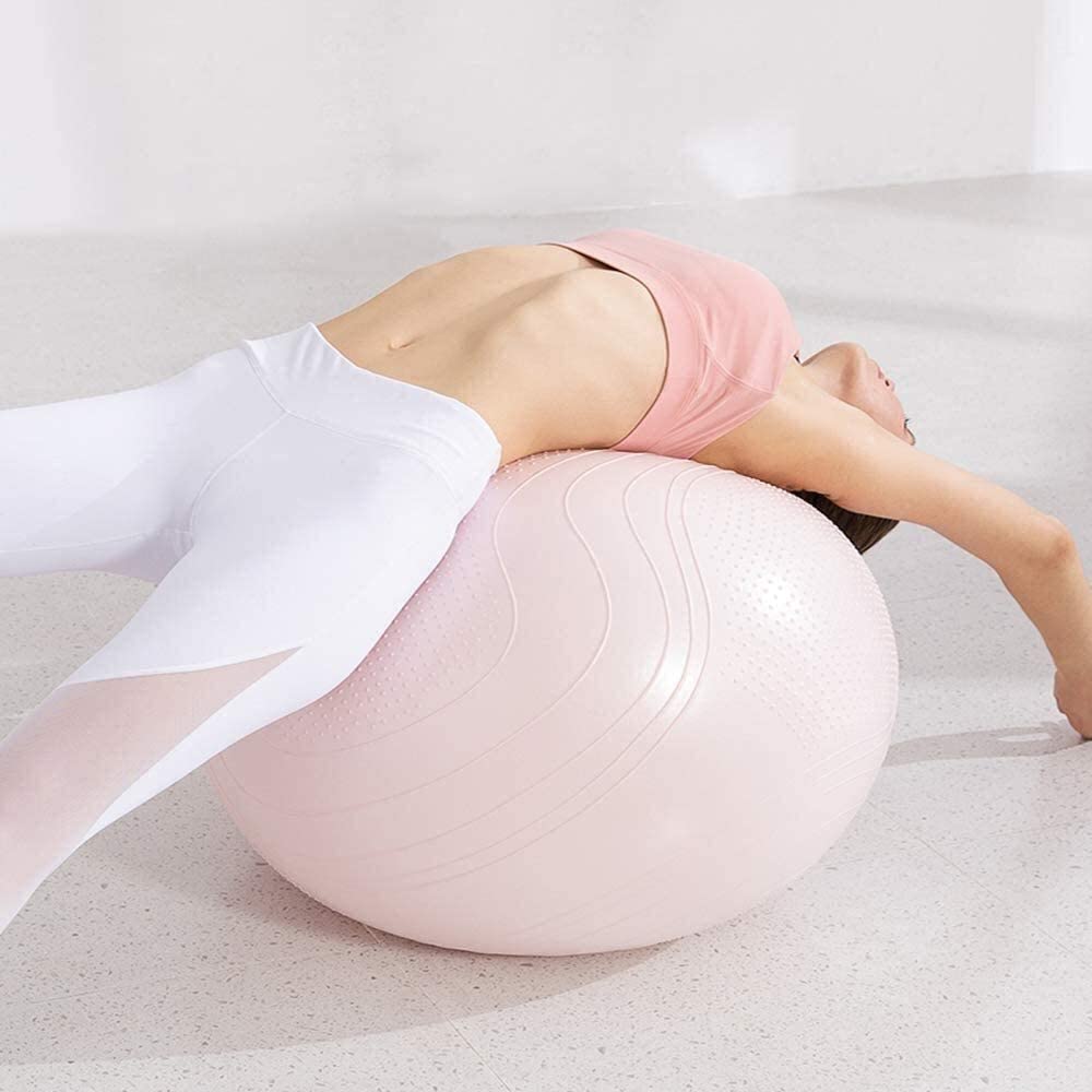 Piłka fitness Piłka do pilatesu Piłka do masażu cząstek jogi PVC Zagęszczona piłka porodowa, domowa siłownia Fitness Balance Pomoc porodowa(Blu)