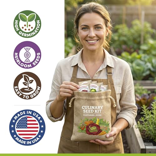 Vegetable/Herb Seeds Variety Pack - 30 Heirloom Seed Gift Kit - Made in USA - Image 5