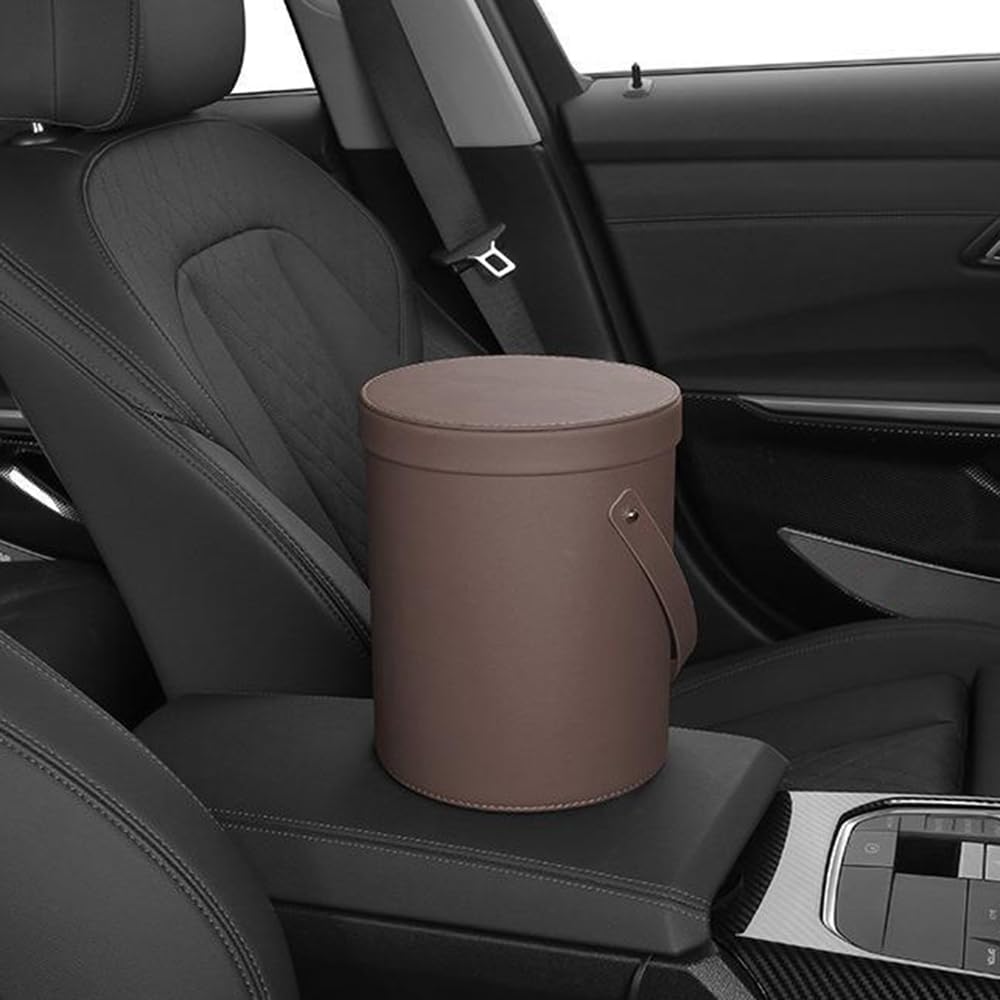 ZZTAEMultifunctional Car Trash Bin for Lexus NX | NX AZ20 AZ10 NX 450 350 200, Hangable Car Sundries Storage Box Portable Storage Bucket,C-Flip cover