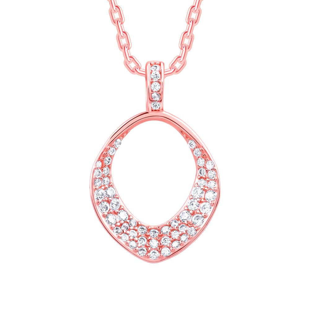 925 Silver Rose Gold Lumina Pendant With Link Chain, Adjustable | Gifts for Women and Girls | With Certificate of Authenticity and 925 Stamp | 6 Months Warranty-image-46
