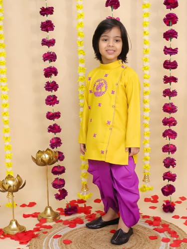 Image of BownBee Kids Ethnic Wear Dhoti Kurta Set | Traditional Festive Clothing for Children | Indian Wedding & Celebration Wear | Comfortable Fit