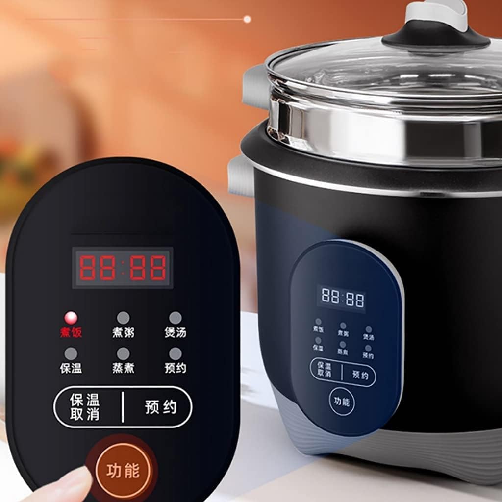 Rice Cooker with Steamer Non-Stick Inner Pot, Intelligent Insulation, Make Rice & Steam Healthy Food & Vegetables(3L) ()