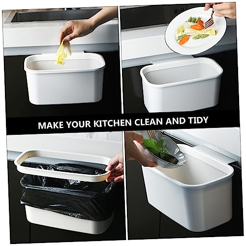 2 Piezas Canecas de Basura para Cocina Blanca Portátil miniatura 2