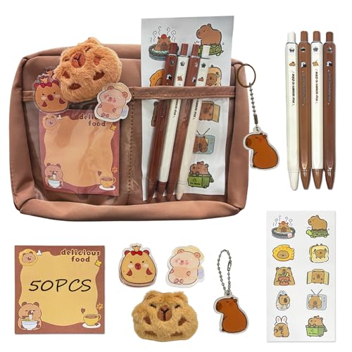 Byhsoep Set de Papelería, Estuche Kawaii, Material Escolar y Papeleria, Lindo Juego de Papelería para Oficina/Escuela/Estudiantes/Niños