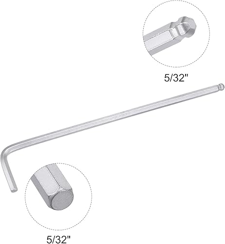 Miniatura 3 de uxcell Llave hexagonal de extremo de bola de 532 pulgadas, herramienta de reparación CR-V de brazo largo en forma de L, SAE 4 piezas