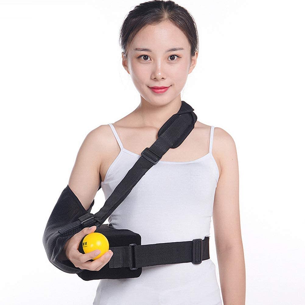 Cabestrillo para Brazo, Abducción De Hombro Transpirable Ajustable con Almohada Cabestrillo para Brazo con Almohadillas para Reposabrazos Soporte para Brazo para Subluxación